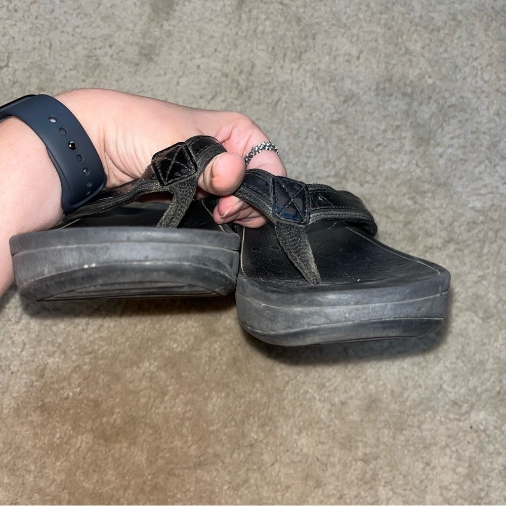 Vionic Black Toe Post Flip Flop Thong Sandals Shoes Size 6 - Picture 7 of 8